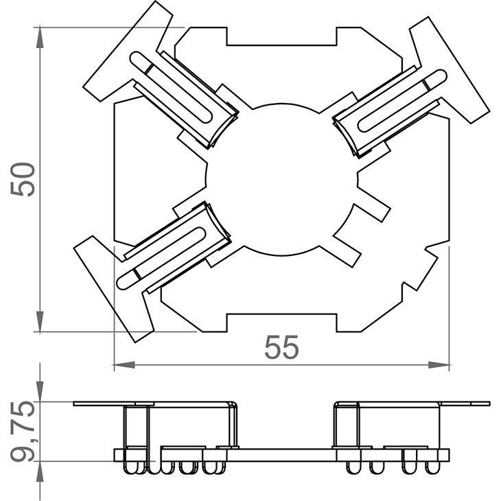 Porta Escovas para Motor de Limpador com 3 Escovas - Unifap - 6.601/3 - (3)