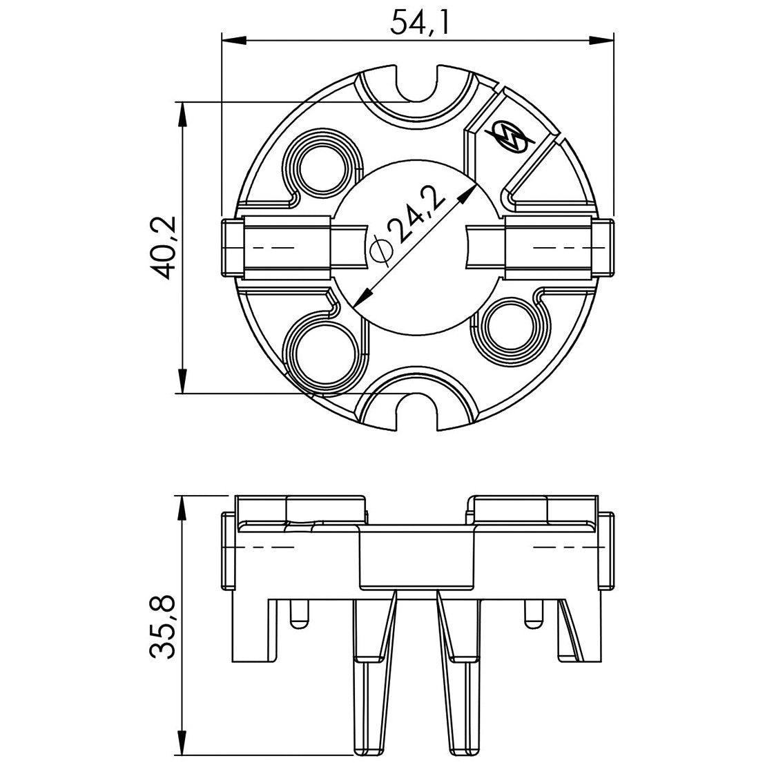 Porta Escovas para Motor de Partida com 2 Escovas - Unifap - 9.903/2 - (3)