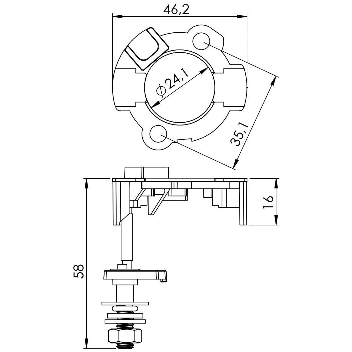 Porta Escovas para Motor de Partida com 2 Escovas - Unifap - 9.905/2 - (3)