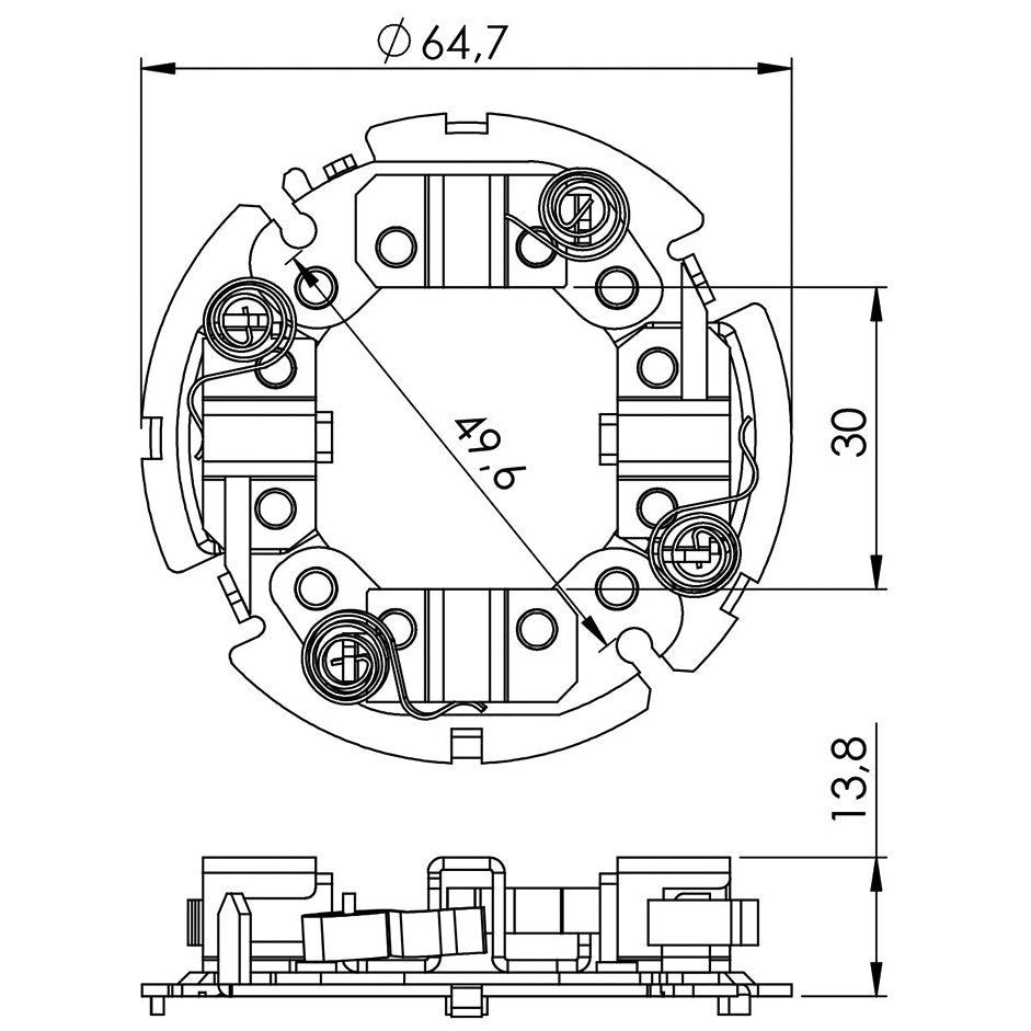 Porta Escovas para Motor de Partida com 4 Escovas - Unifap - 9.904/4 - (3)