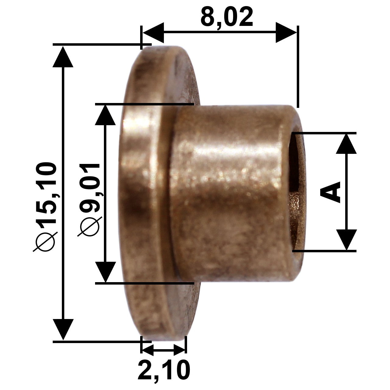 Bucha para Motor de Partida 10 Unidades - Unifap - BC1-0216-00 - (1)