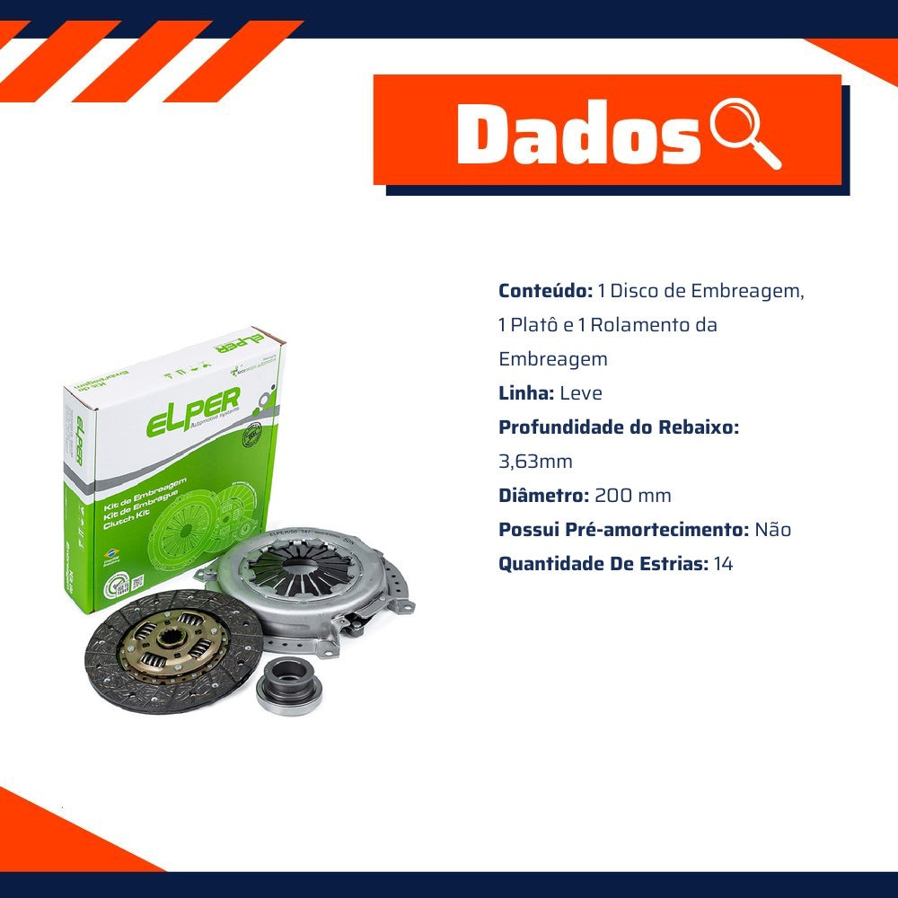 Kit de Embreagem - Elper - 80 166 - (3)