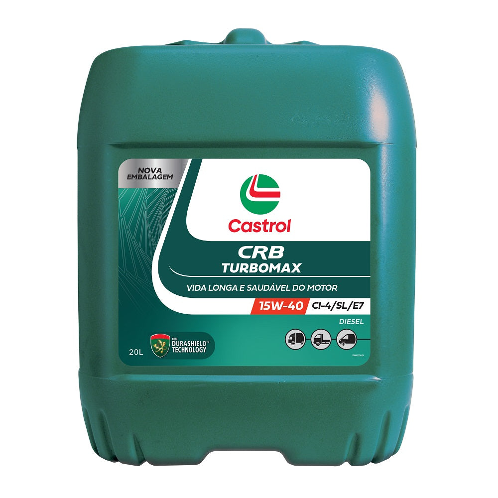 Óleo de Motor CRB Turbomax 15W40 CI-4/SL/E7 Mineral 20L - Castrol - 3425003 - (1)