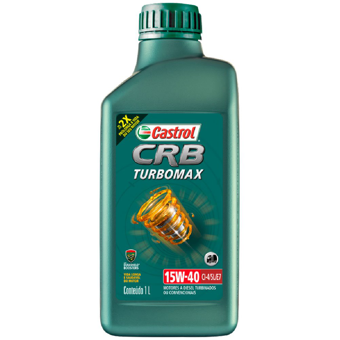Óleo de Motor CRB Turbomax 15W40 CI-4/SL/E7 Mineral 1L - Castrol - 3425005 - (1)