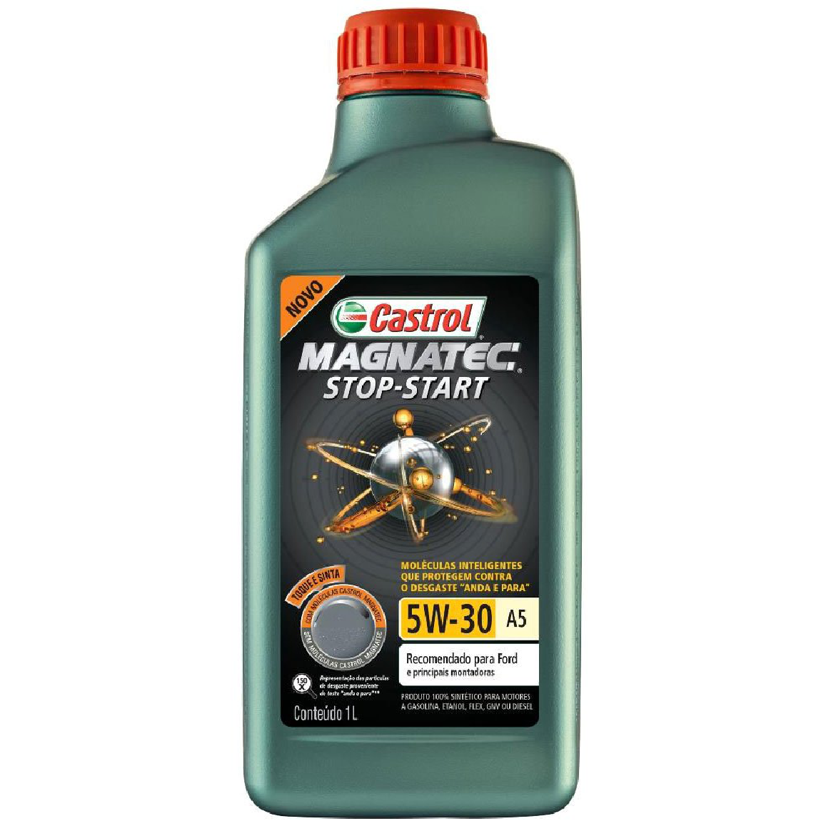 Óleo de Motor Magnatec Start-Stop 5W30 A5 API SN Sintético 1L - Castrol - 3410930 - (1)
