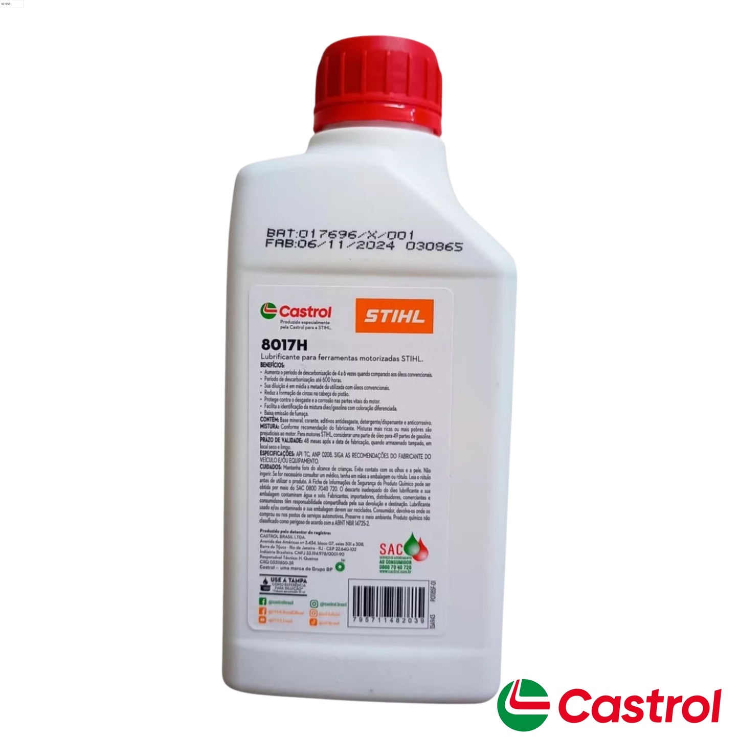 Óleo para Motosserras 2T Stihl 8017H 500mL - Castrol - 3413095 - (2)