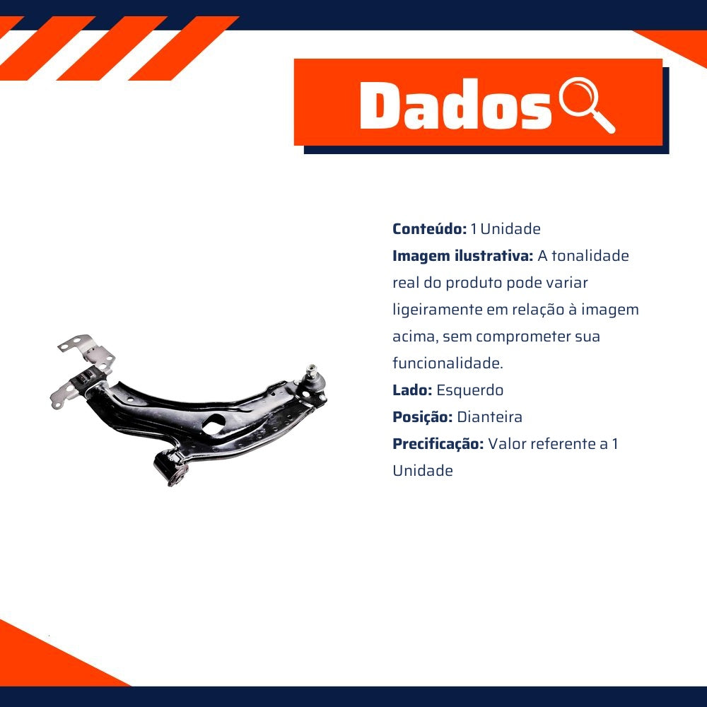 Bandeja Dianteira Lado Esquerdo - Metalsystem - 08208CMMS - (3)