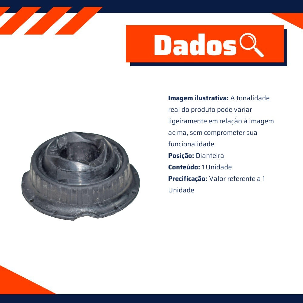 Coxim do Amortecedor Dianteiro - Metalsystem - 32131+MS - (3)