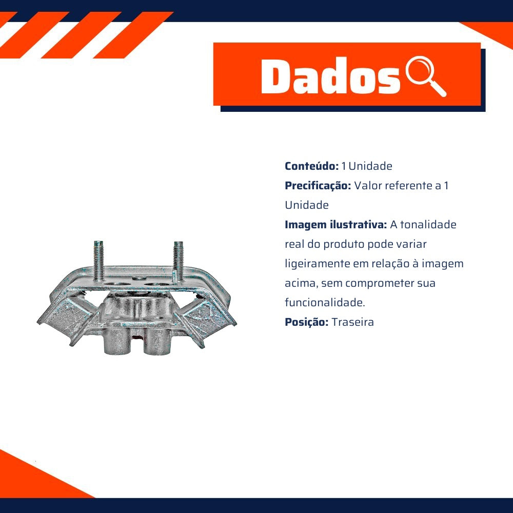 Coxim Traseiro do Câmbio para Chevrolet Camaro - MetalSystem - 31602+MS - (3)