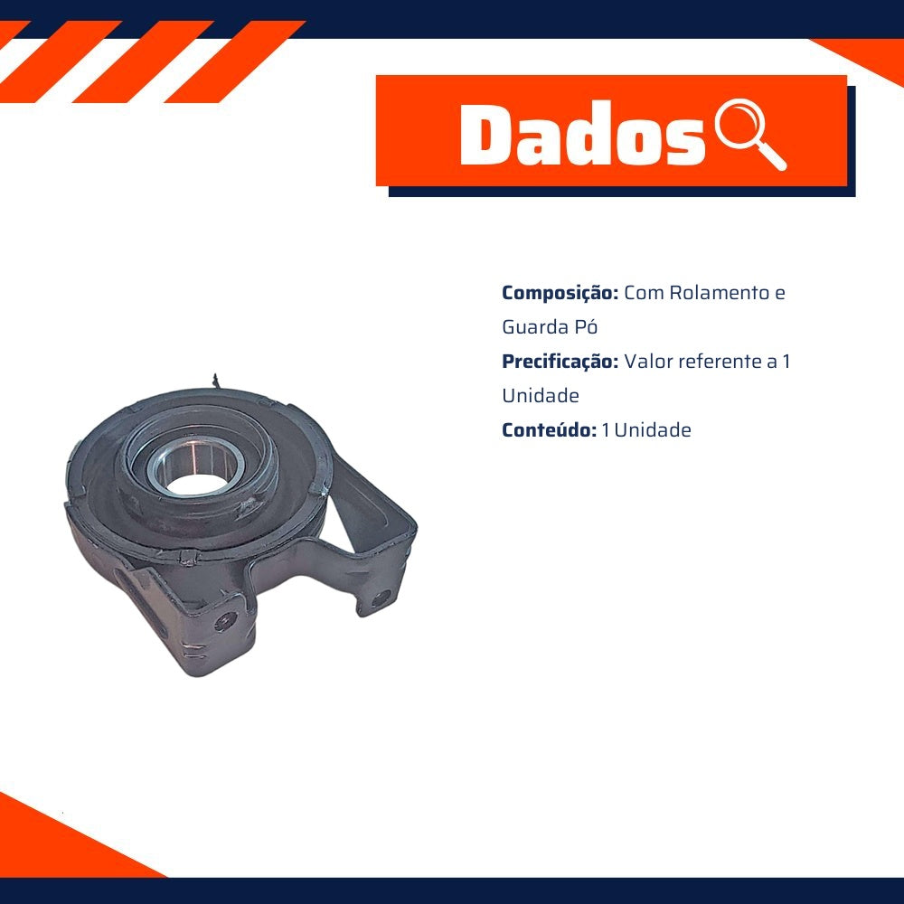 Coxim do Cardan com Rolamento e Guarda Pó - Metalsystem - 31577+MS - (3)