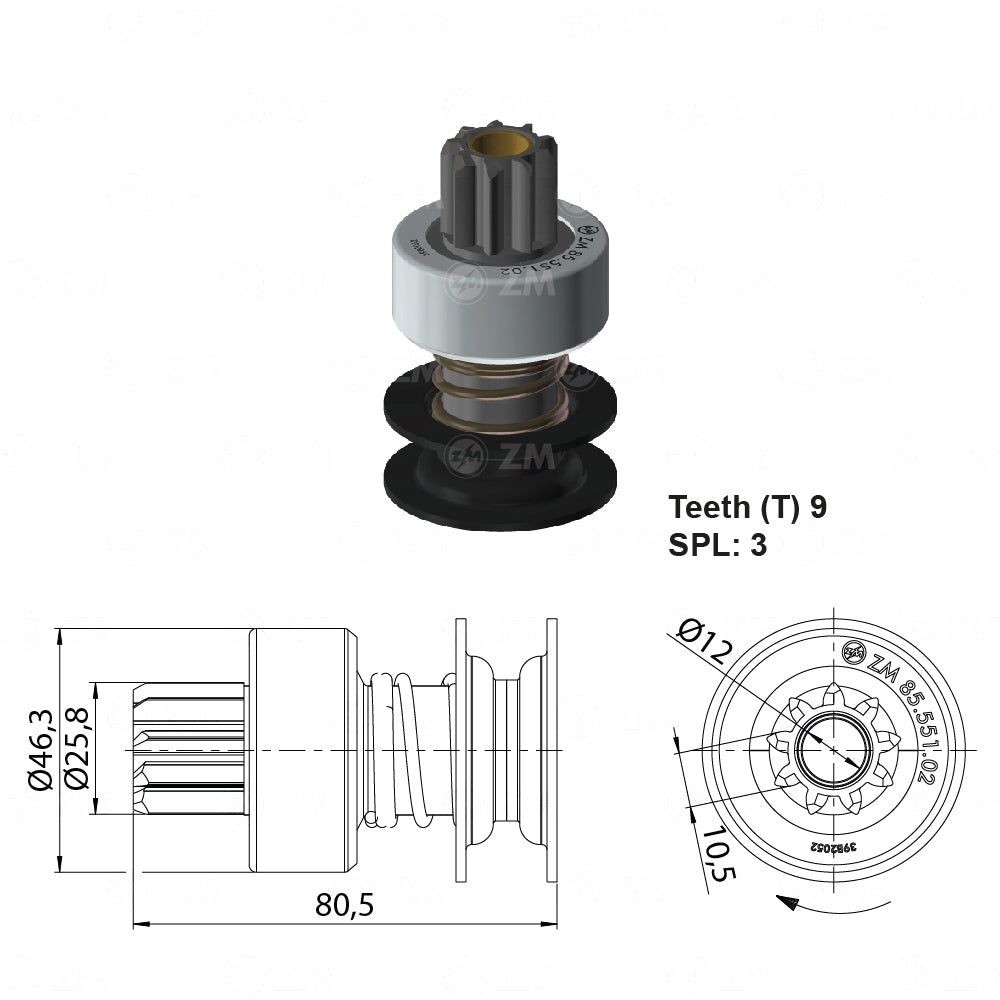 Impulsor de Partida - ZM - 85.551.02 - (1)