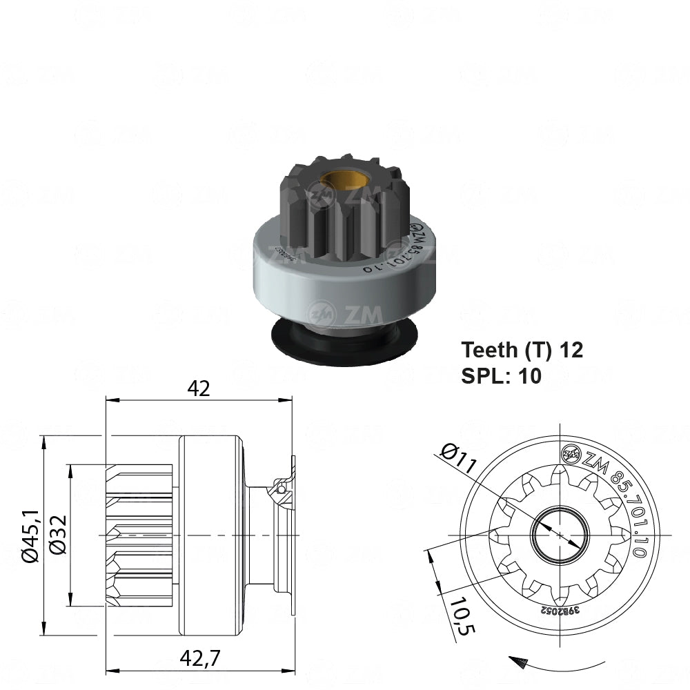 Impulsor de Partida - ZM - 85.701.10 - (1)