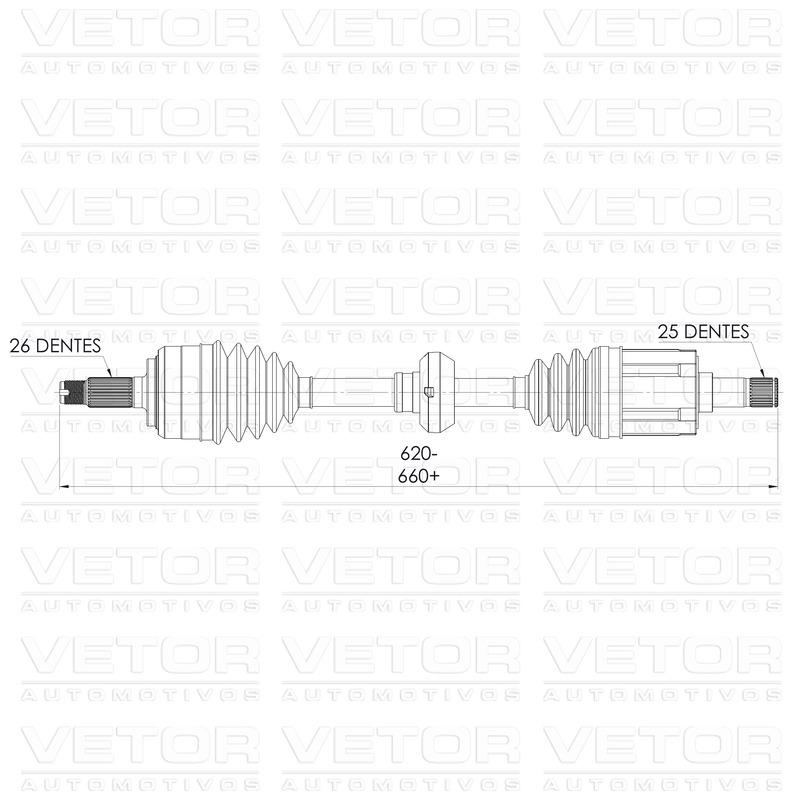 Semieixo Esquerdo - Vetor - VT9995 - (4)