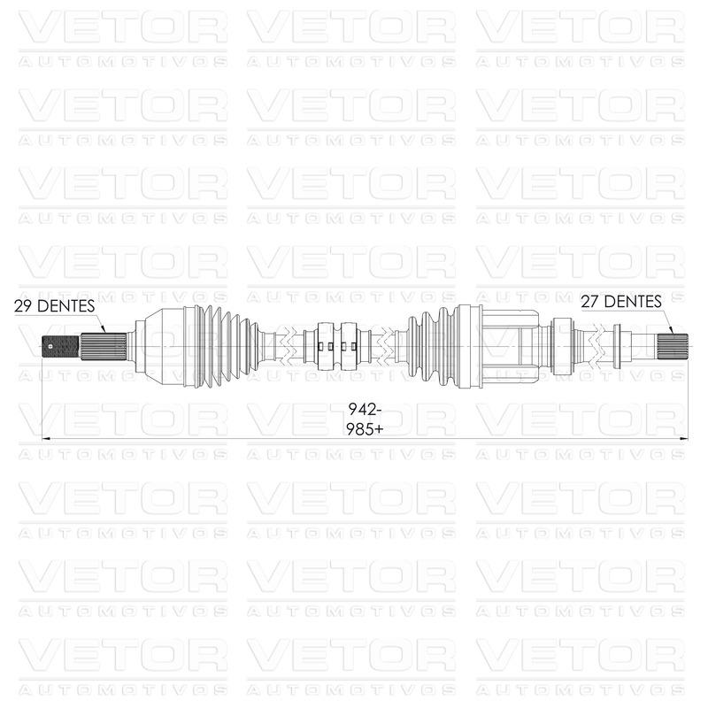 Semieixo Direito - Vetor - VT9999 - (4)