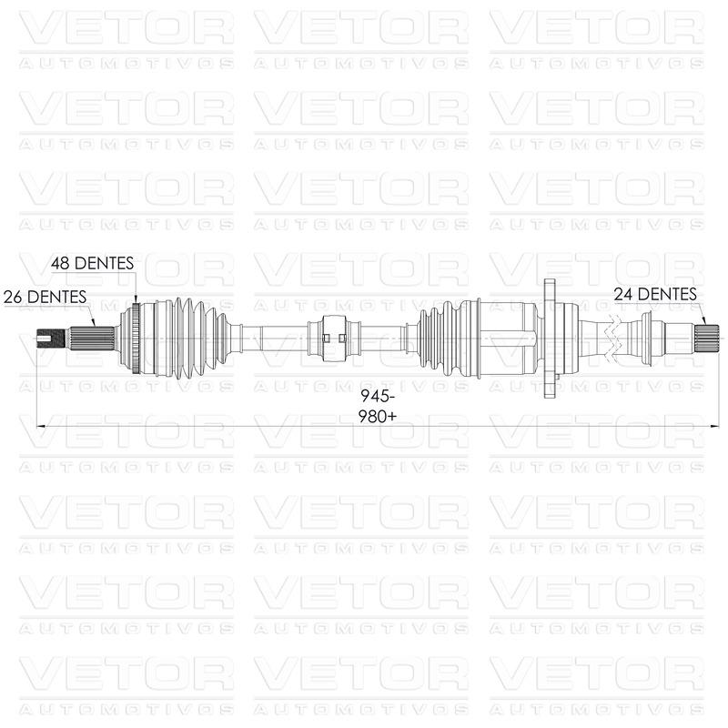Semieixo Direito - Vetor - VT9992 - (4)