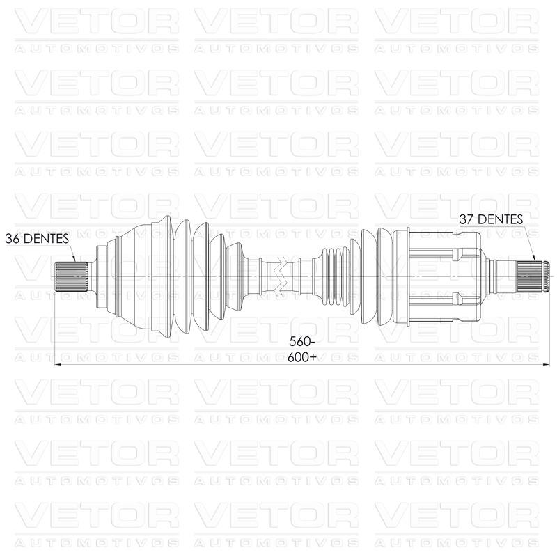 Semieixo Esquerdo - Vetor - VT9931 - (4)