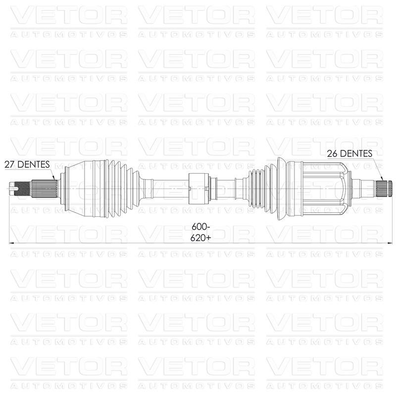 Semieixo Esquerdo - Vetor - VT9984 - (4)