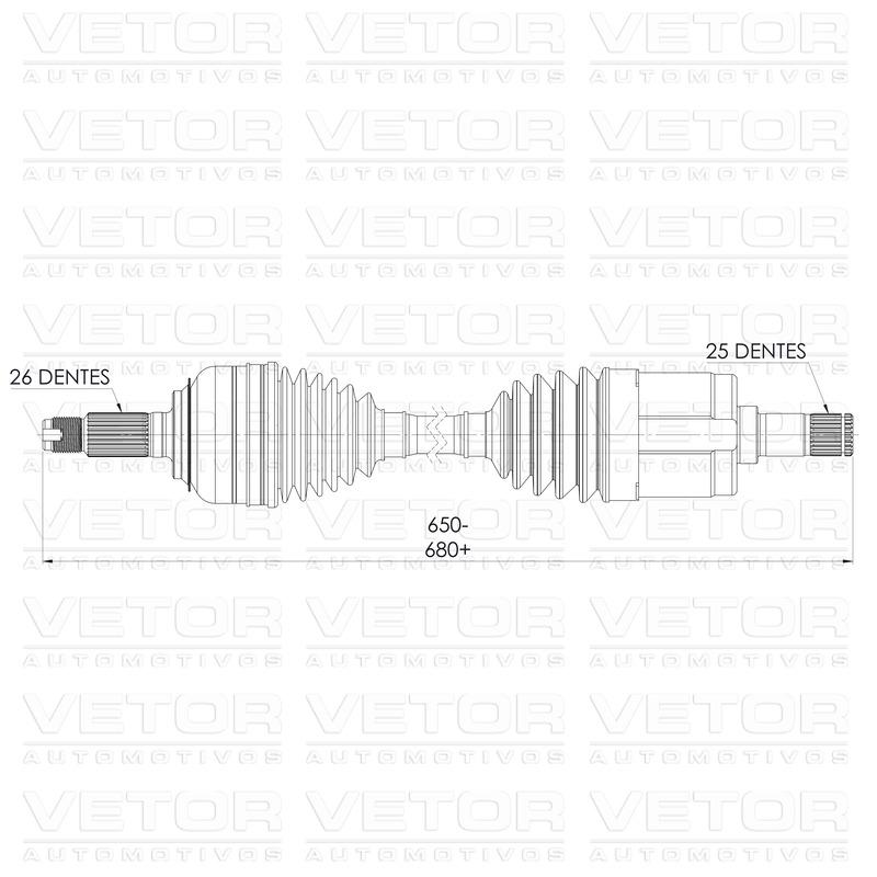 Semieixo Esquerdo - Vetor - VT9959 - (4)