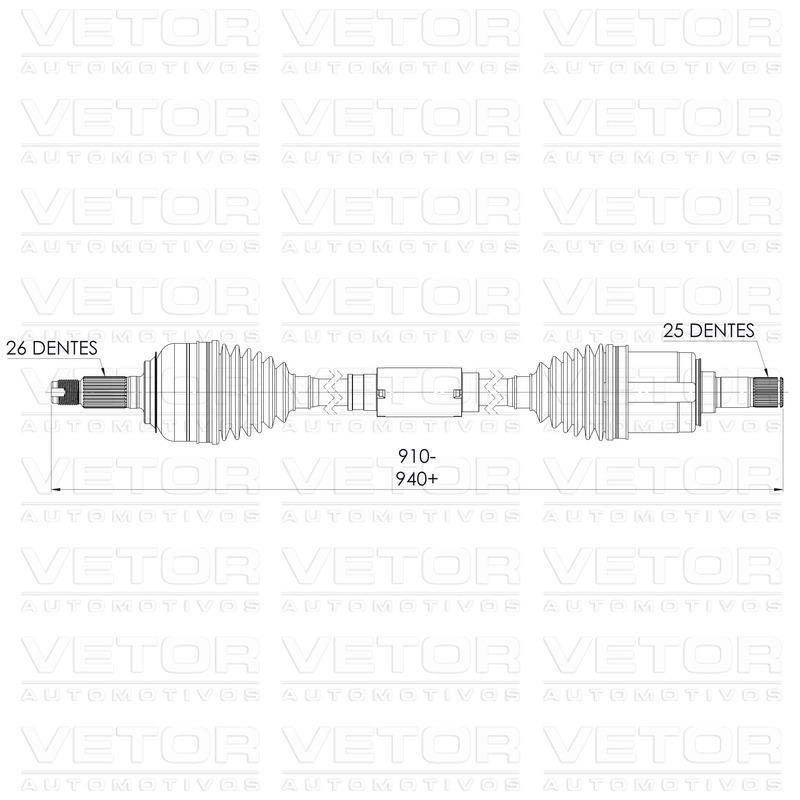 Semieixo Direito - Vetor - VT9958 - (1)
