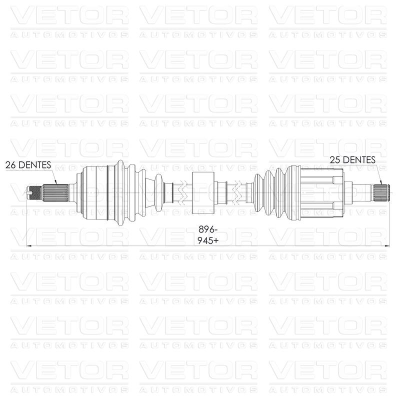 Semieixo Direito - Vetor - VT9996 - (4)