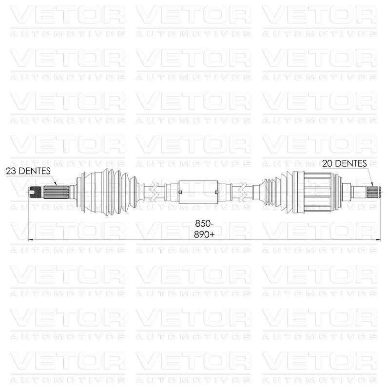 Semieixo Direito - Vetor - VT9989 - (4)