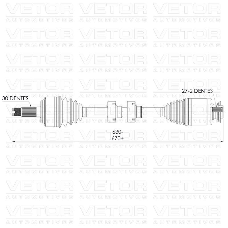 Semieixo Direito - Vetor - VT9966 - (4)