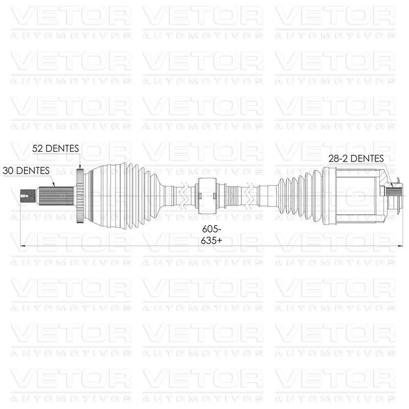 Semieixo Direito - Vetor - VT9952 - (4)