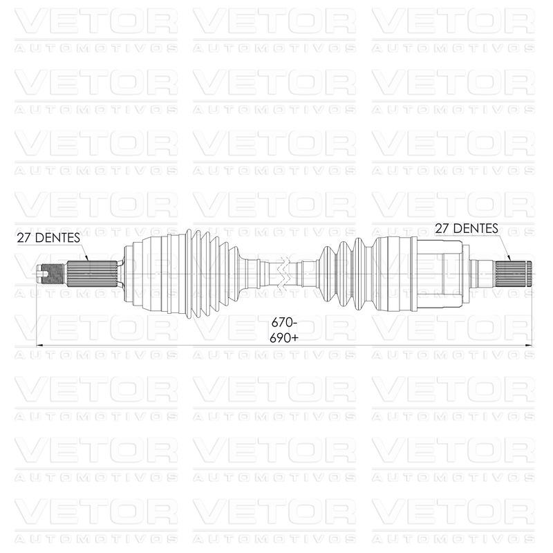 Semieixo Esquerdo - Vetor - VT9928 - (4)