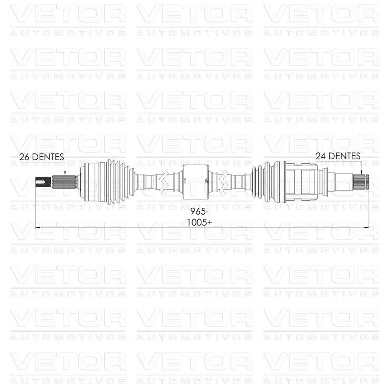 Semieixo Direito - Vetor - VT10002 - (4)