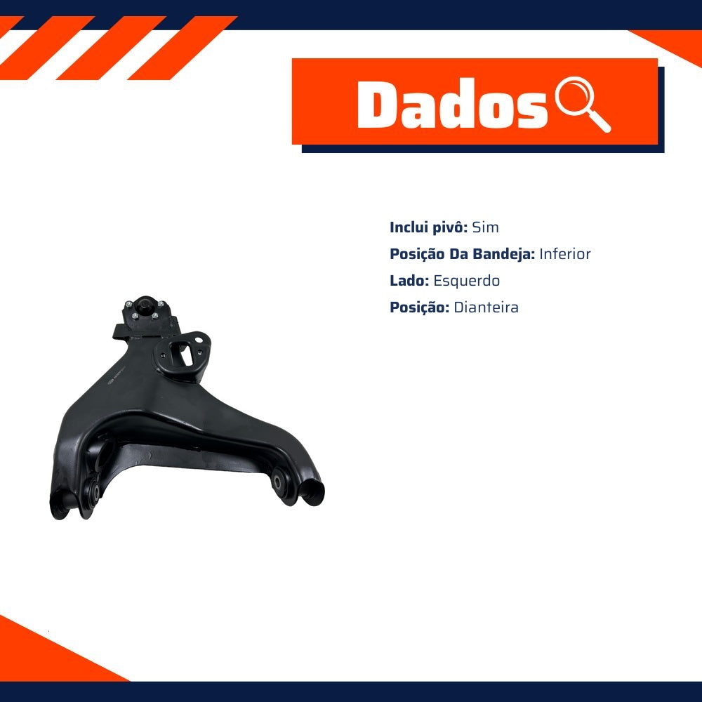 Bandeja Inferior Dianteira Esquerda para Chevrolet Blazer e S10 - IMA - ALB-3027EP - (8)