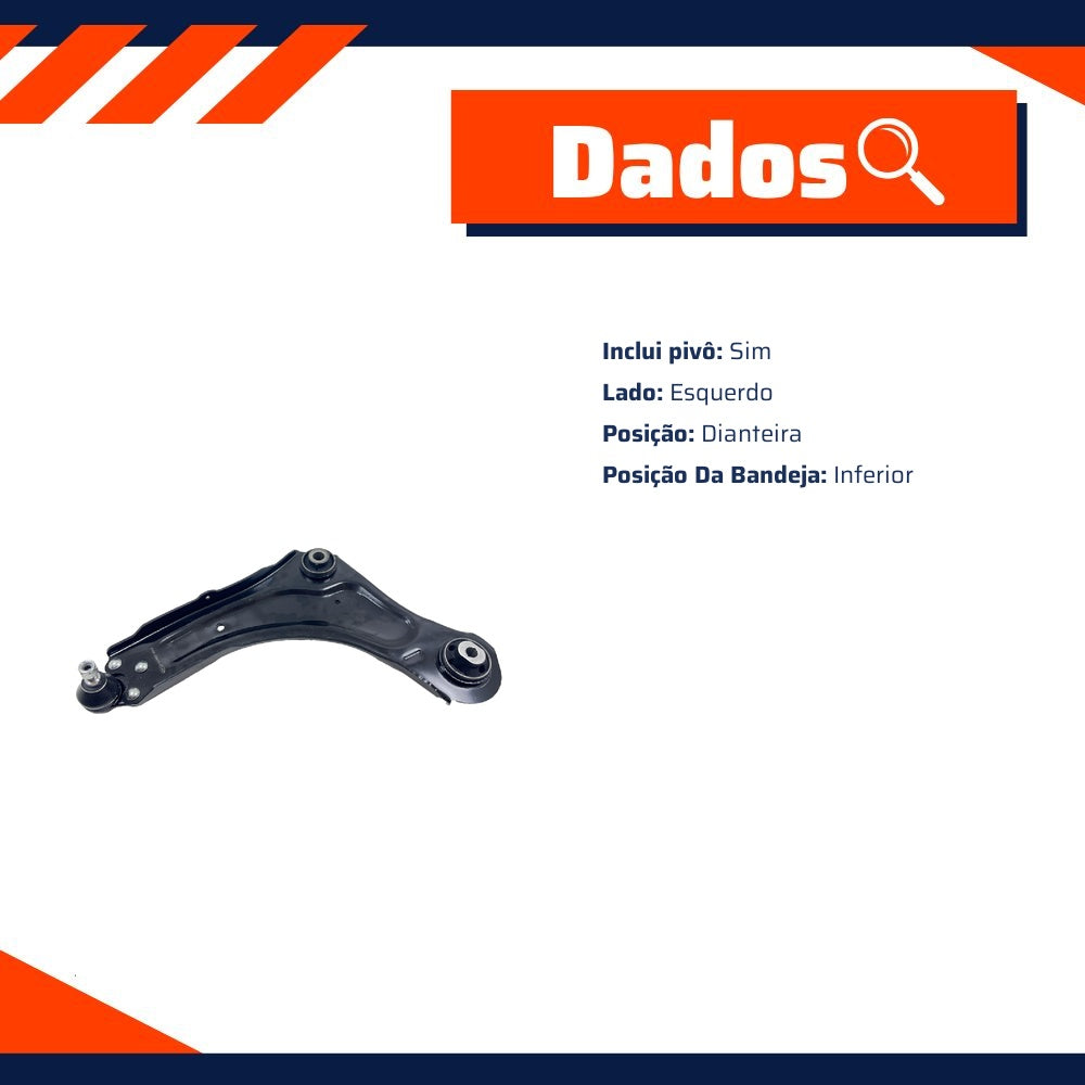 Bandeja Inferior Dianteira Esquerda para Renault Fluence - IMA - ALB-9869EP - (8)