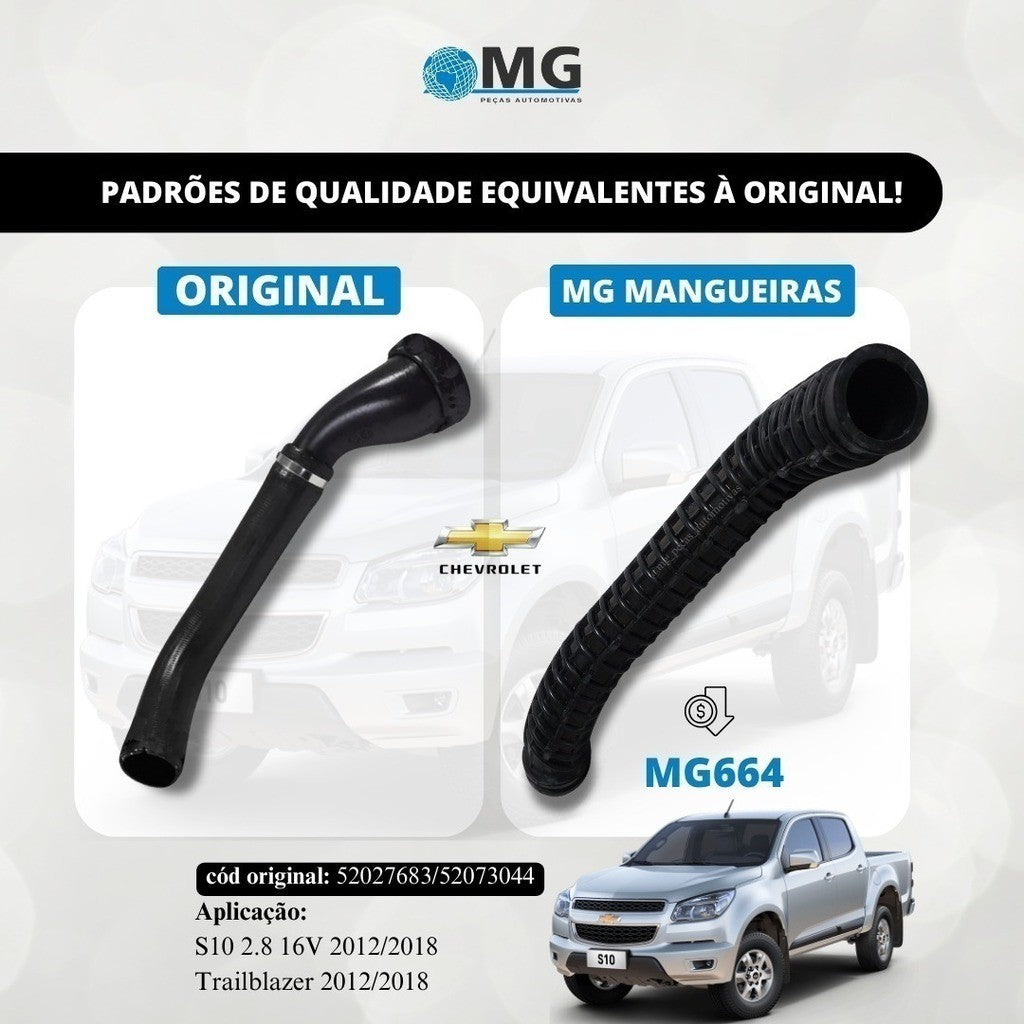Mangueira Filtro de Ar Intercooler (Maior) - MG Mangueiras - MG664 - (2)