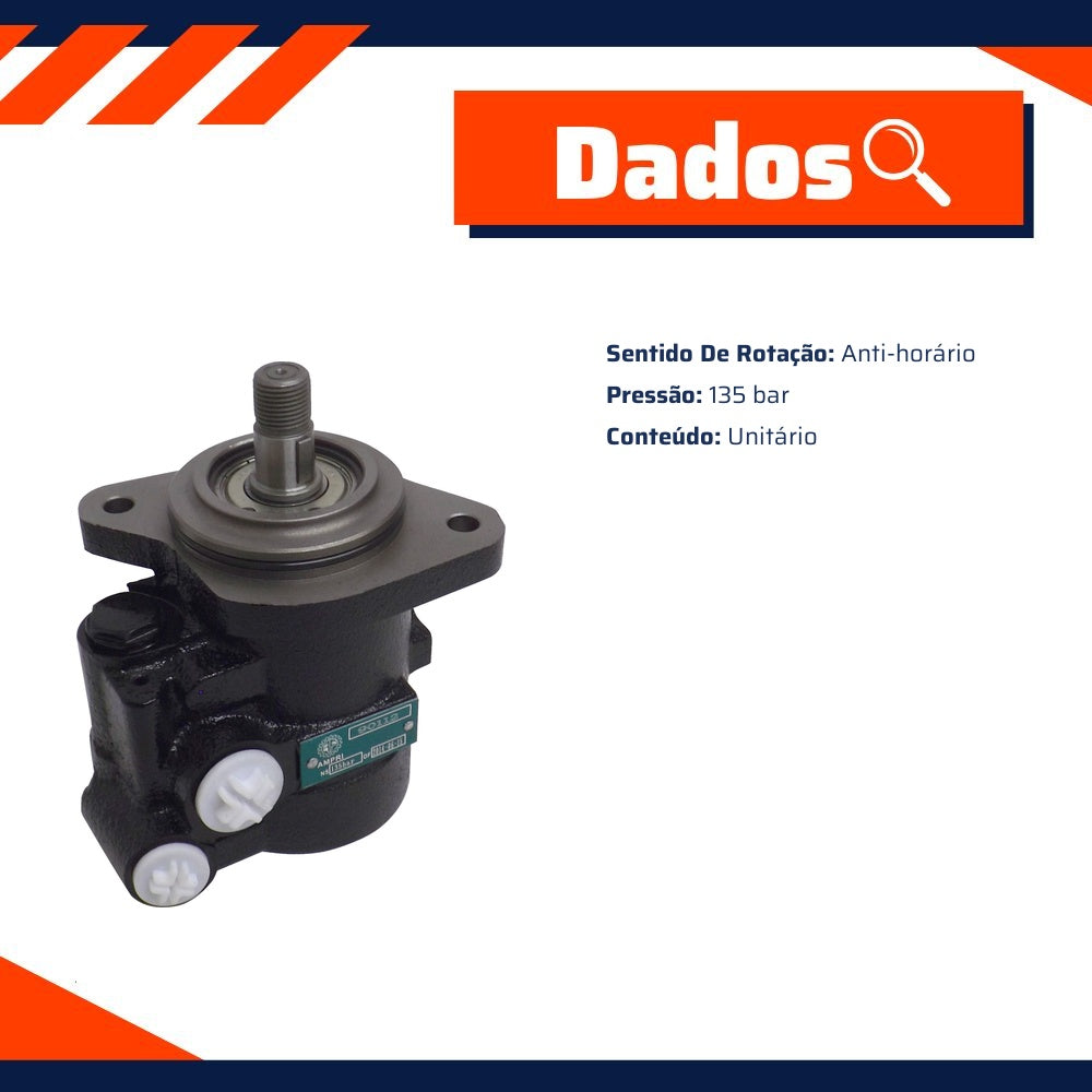 Bomba de Direção Hidráulica 135 Bar para Volvo B 10 M - Ampri - 90112 - (8)