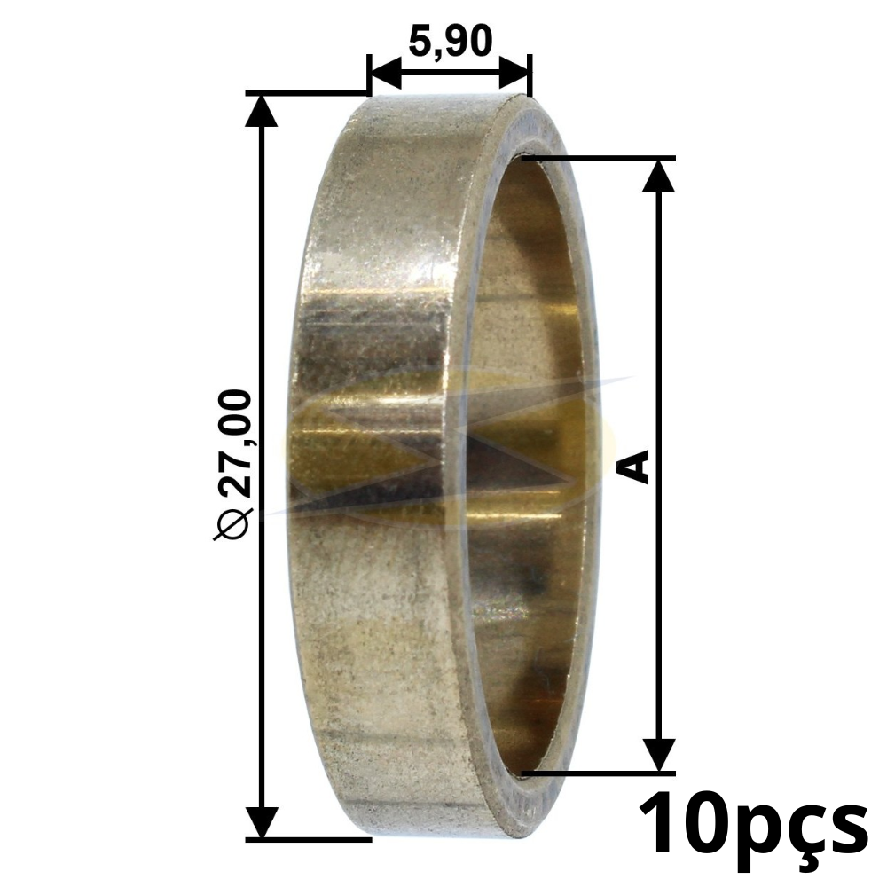 Jogo 10 Bucha Sinterizadas para Motor de Partida - Unifap - BC1018500 - (1)