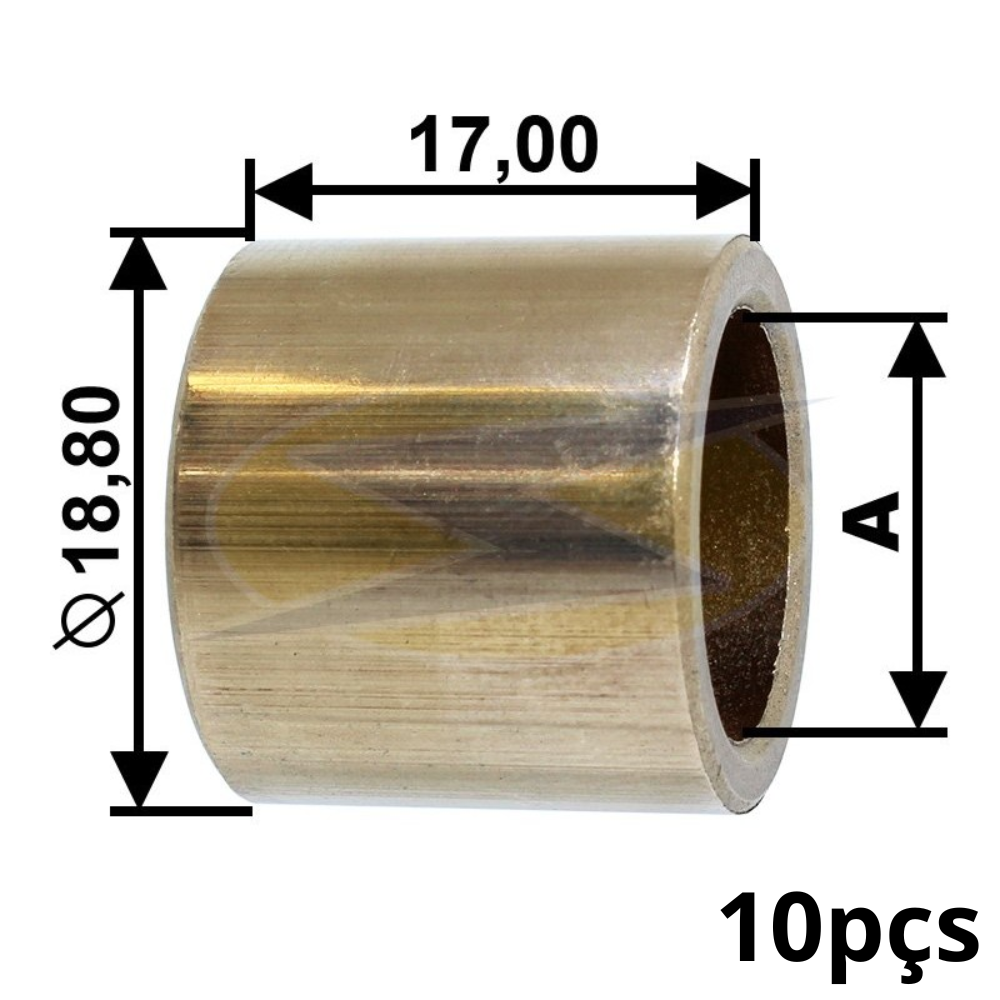 Jogo 10 Bucha Sinterizadas para Motor de Partida - Unifap - BC1020500 - (1)