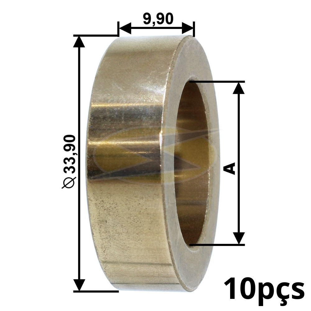 Jogo 10 Bucha Sinterizadas para Motor de Partida - Unifap - BC1018100 - (1)