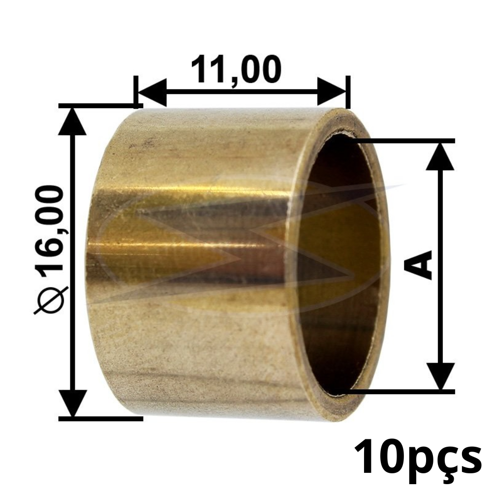 Jogo 10 Bucha Sinterizadas para Motor de Partida para KIA Besta - Unifap - BC1-0183-00 - (1)