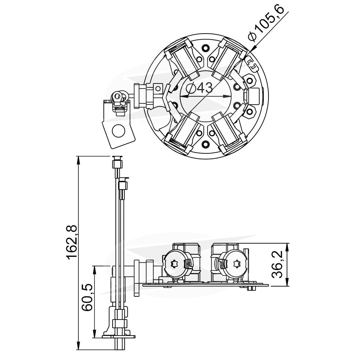 Porta Escovas para Motor de Partida - Unifap - 13824 - (2)