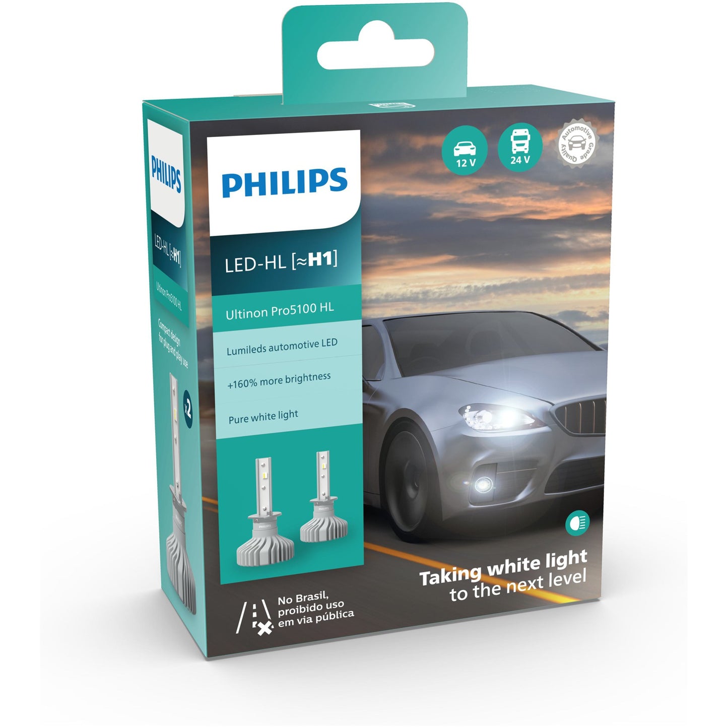 Par Lâmpada LED do Farol H1 12V/24V ULTINON PRO 5100 - Philips - 11258U51X2 - (4)