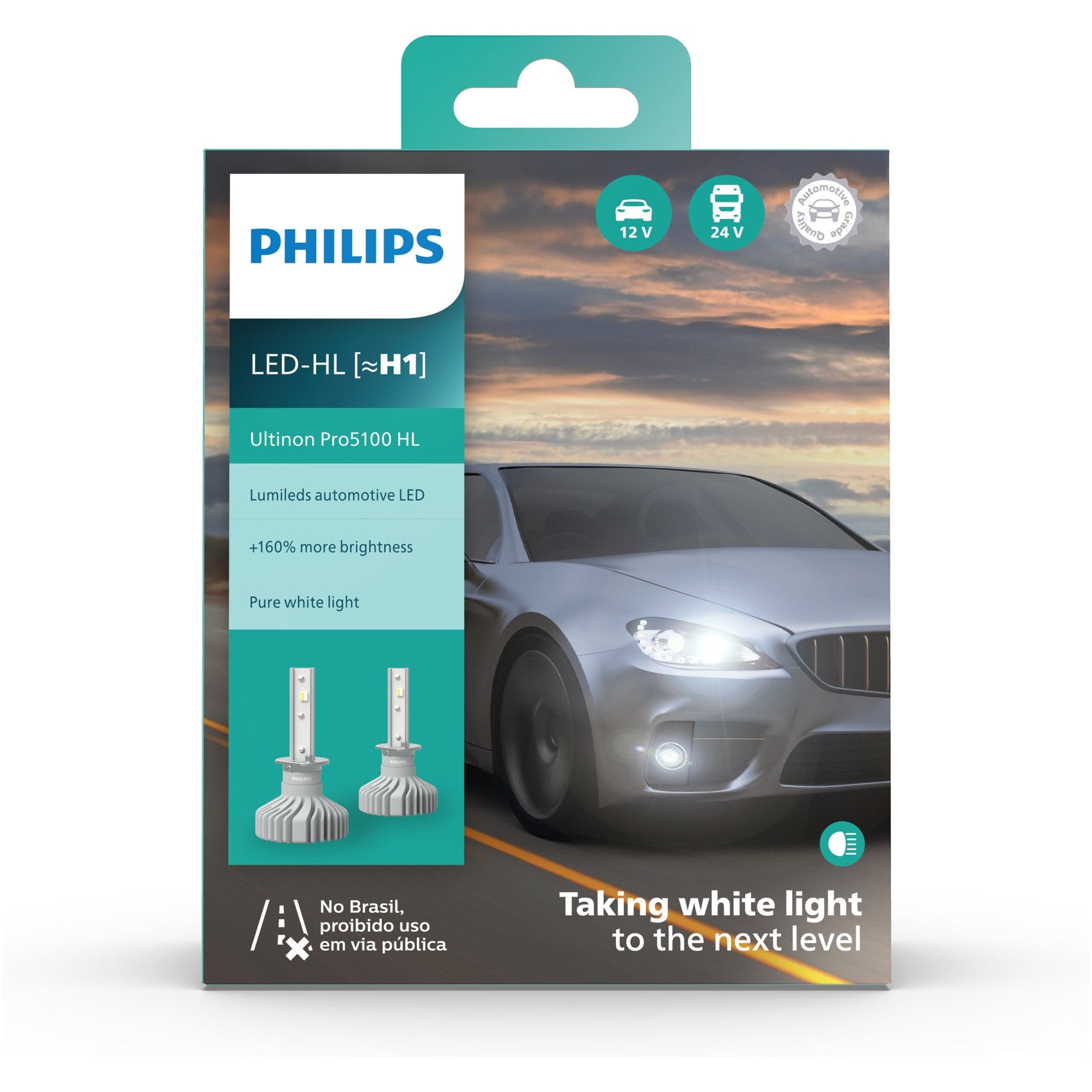 Par Lâmpada LED do Farol H1 12V/24V ULTINON PRO 5100 - Philips - 11258U51X2 - (5)