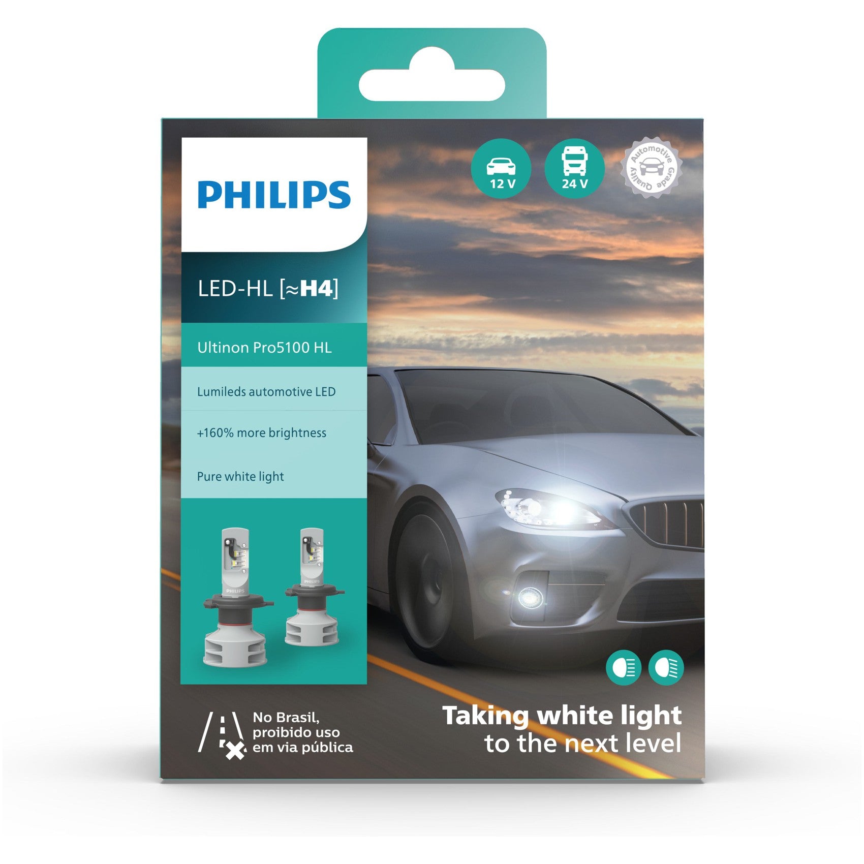 Par Lâmpada LED do Farol H4 12V/24V ULTINON PRO 5100 - Philips - 11342U51X2 - (5)