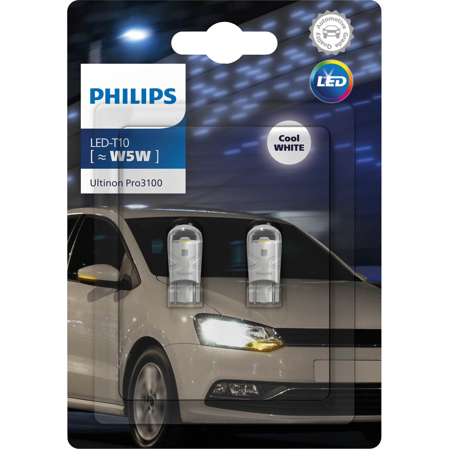 Par Lâmpada LED Freio W5W 12V Pingão Branca - Philips - 11961CU31B2 - (5)