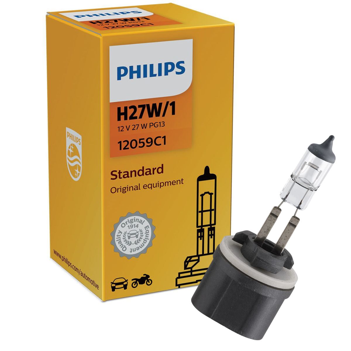 Lâmpada do Farol H27/1 12V - Philips - 12059C1 - (1)