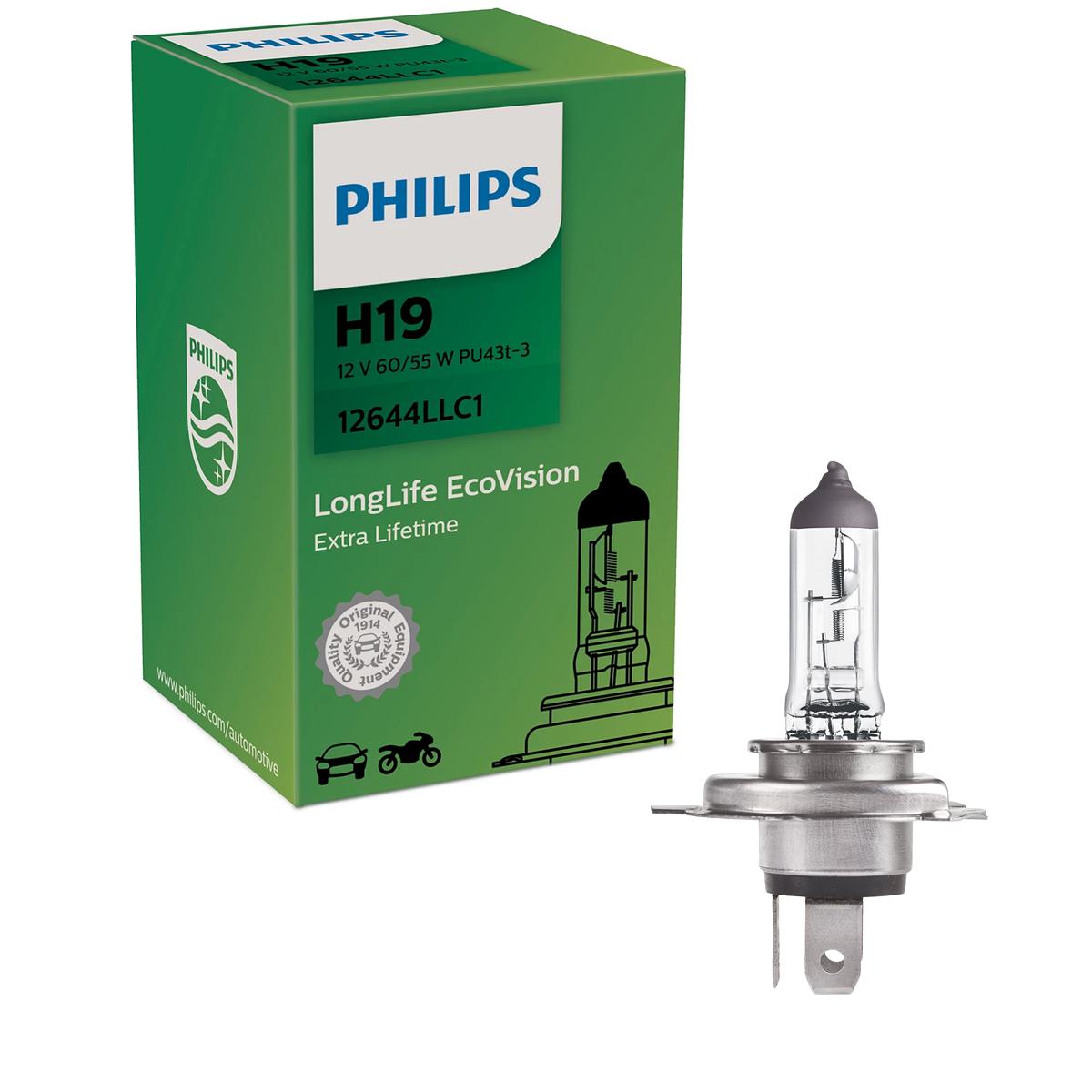 Lâmpada do Farol H19 12V LLECO - Philips - 12644LLC1 - (1)