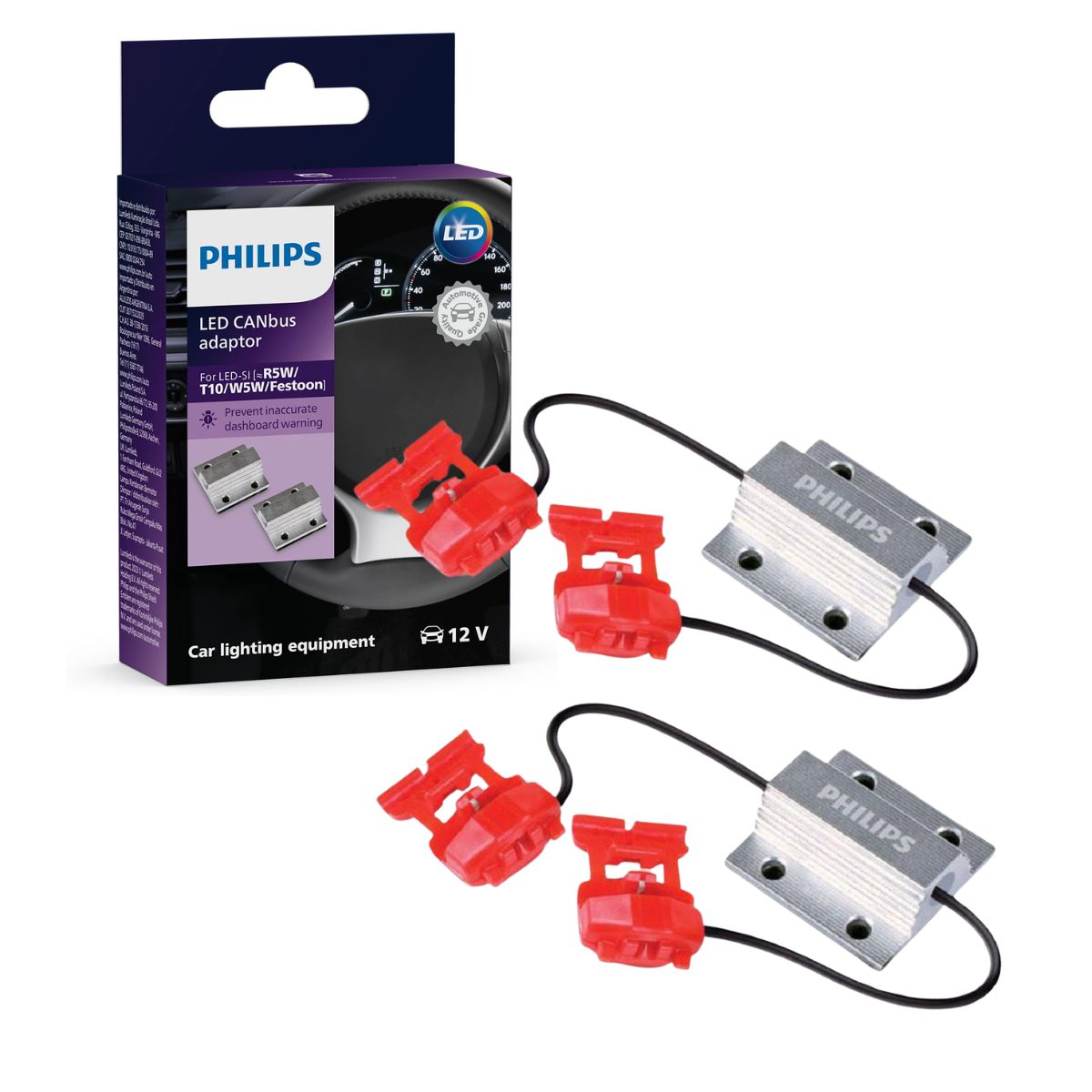 Par Adaptador Lâmpada Led Canceller Canbus 5W 12V - Philips - 12956X2 - (1)