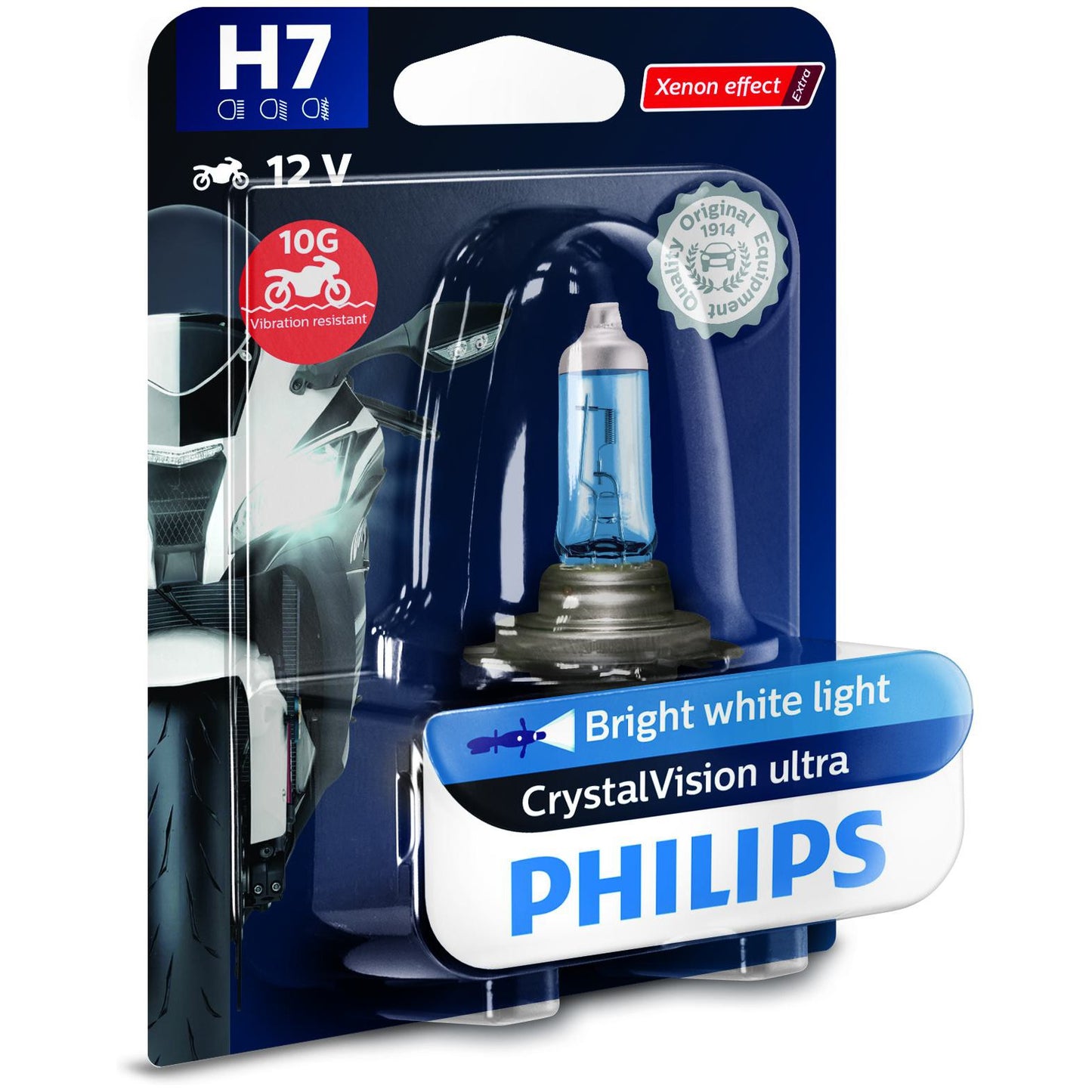 Lâmpada do Farol Moto H7 CRYSTAL VISION Moto - Philips - 12972CVMBW - (4)