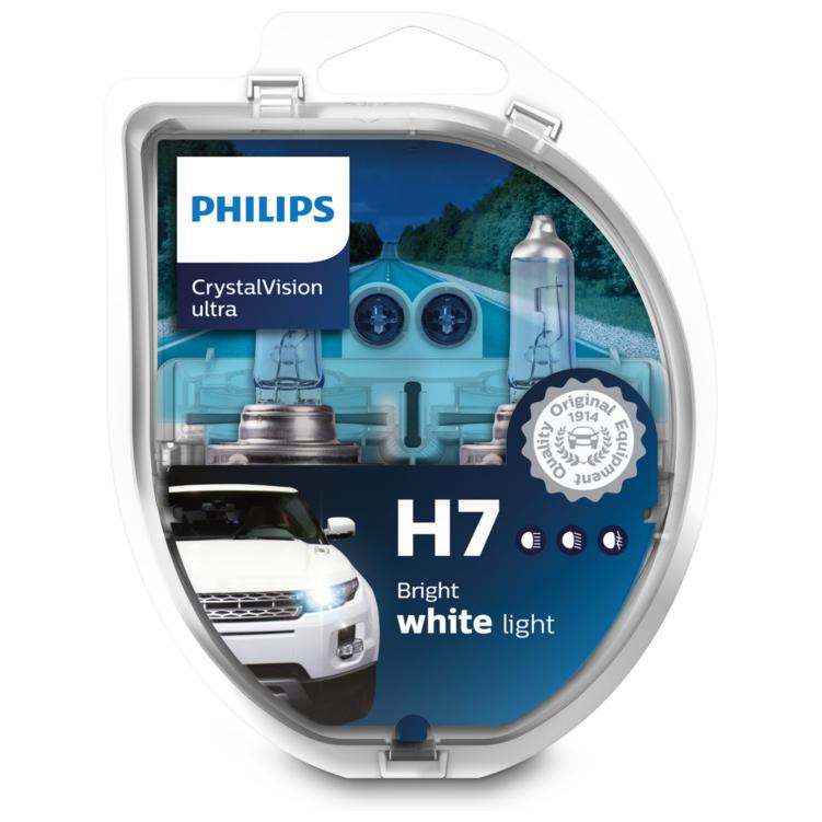 Kit Par Lâmpada H7 12V CRYSTAL VISION ULTRA e Par Pingão W5W - Philips - 12972CVUSM - (5)