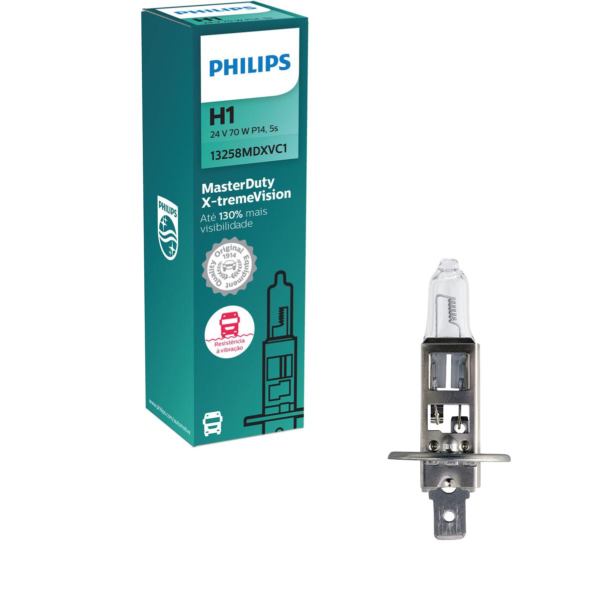 Lâmpada do Farol H1 24V MASTER DUTY X-TREME VISION - Philips - 13258MDXVC1 - (1)