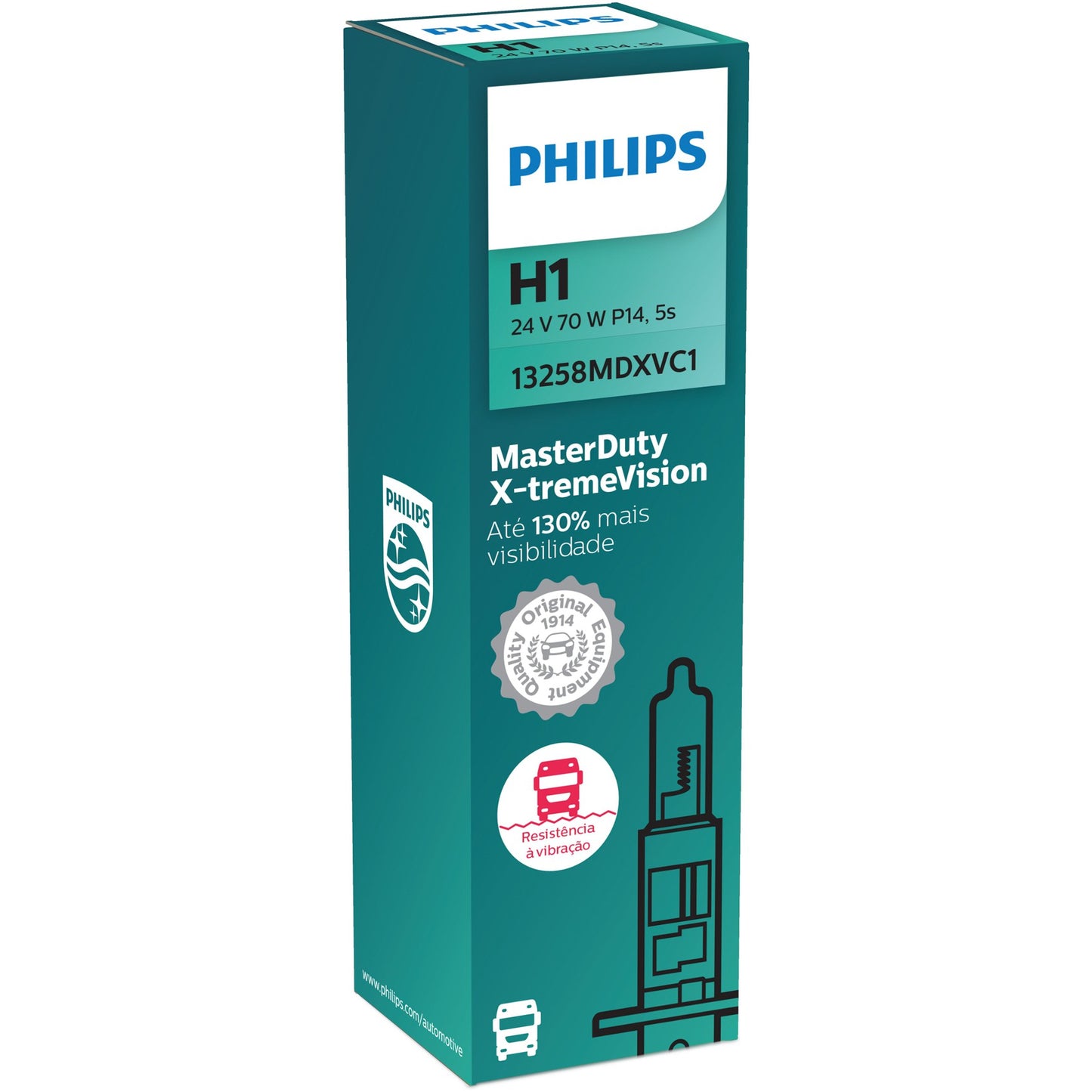 Lâmpada do Farol H1 24V MASTER DUTY X-TREME VISION - Philips - 13258MDXVC1 - (4)