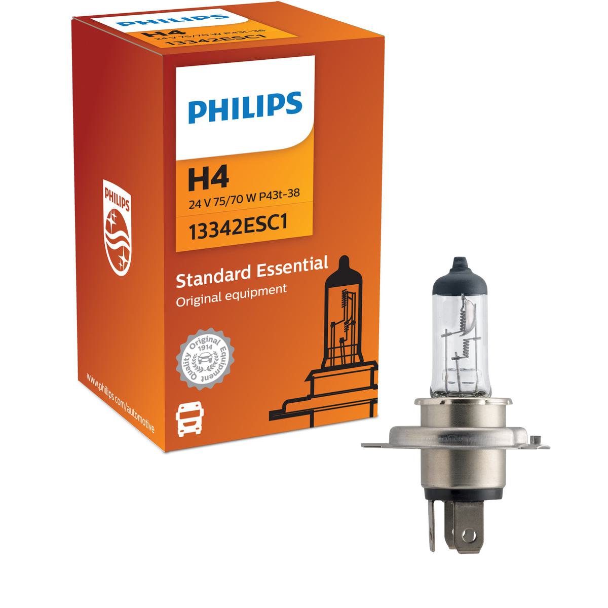 Lâmpada do Farol H4 24V STANDARD ESSENTIAL - Philips - 13342ESC1 - (1)